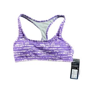 NWT Speedo Girls Paisley Purple Tie Dye Sports Bra Size S‎